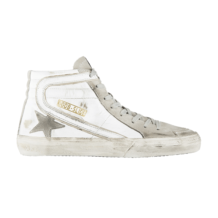Golden Goose Distressed Slide High Top Sneaker 'White' — White