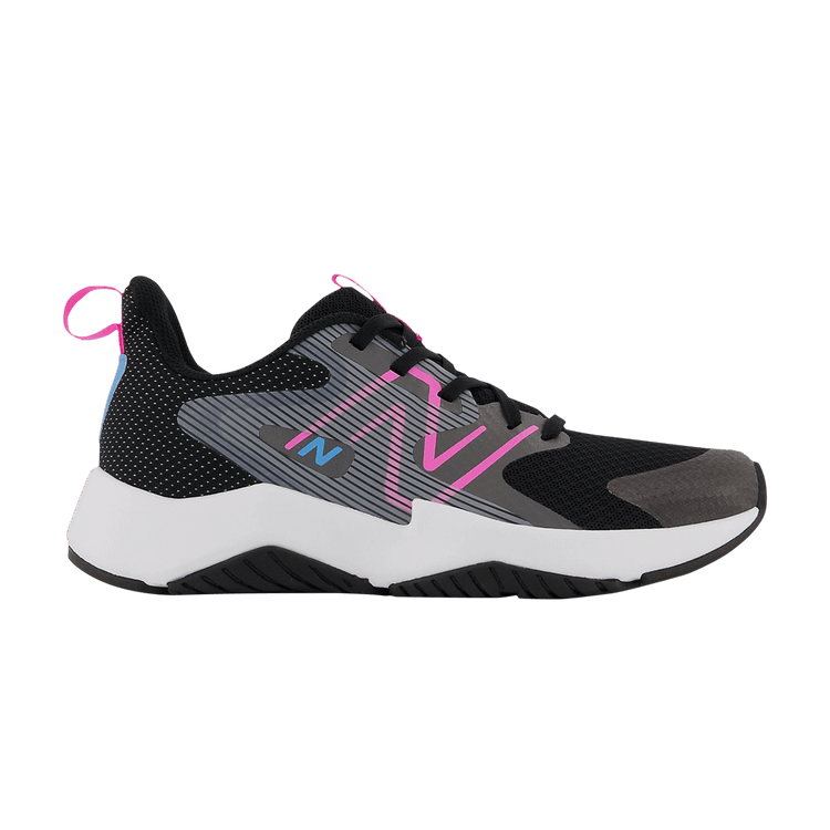 New Balance Rave Run v2 Big Kid Wide 'Black Vibrant Spring' — Black/Vibrant Spring