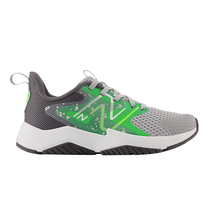 New Balance Rave Run v2 Big Kid X-Wide 'Raincloud Pixel Green' — Raincloud/Green Punch/Pixel Green
