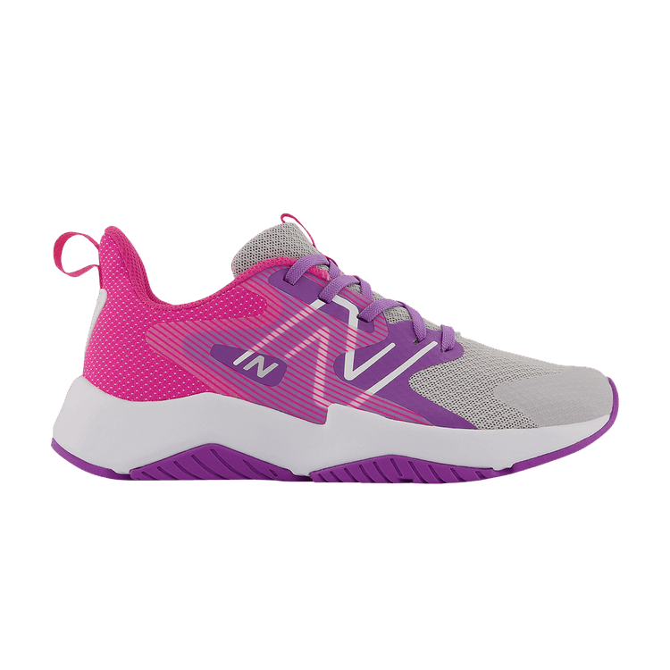 New Balance Rave Run v2 Big Kid Wide 'Summer Fog Hi-Pink' — Summer Fog/Mystic Purple/Hi-Pink