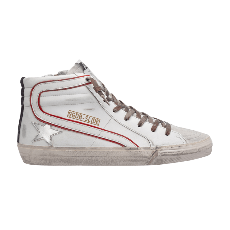 Golden Goose Slide Sneaker 'White Red' — White/Red/Silver