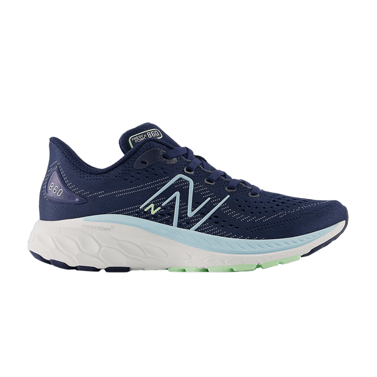 New Balance Fresh Foam X 860v13 Big Kid Wide 'Navy Bleach Blue' — Navy/Bleach Blue/Green Aura
