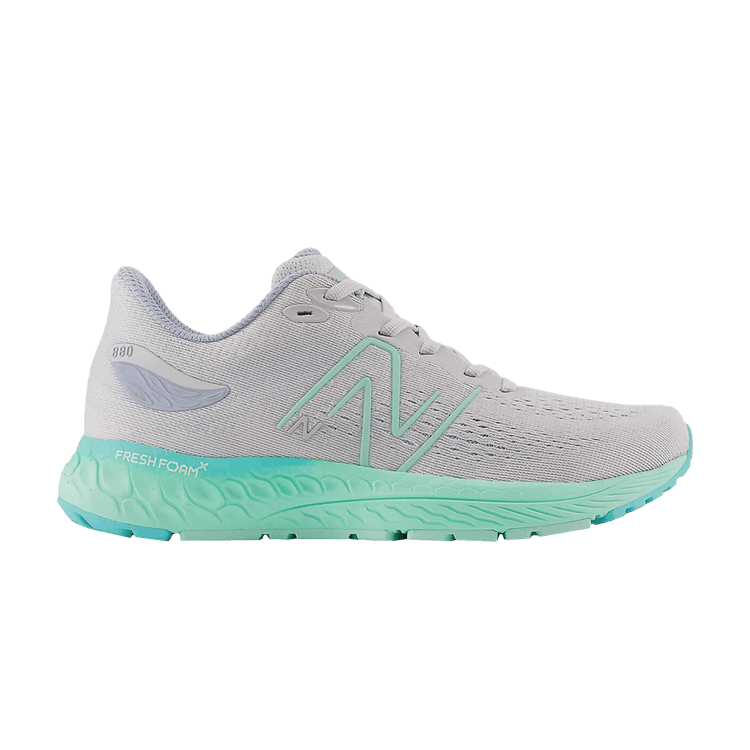 New Balance Fresh Foam X 880v12 Big Kid 'Light Aluminum Bright Mint' — Light Aluminum/Bright Mint