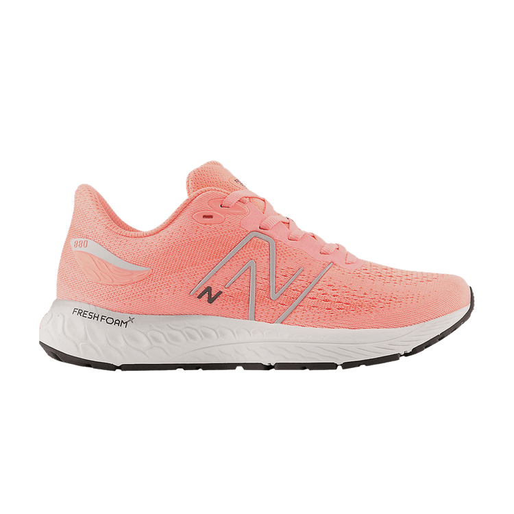 New Balance Fresh Foam X 880v12 Big Kid Wide 'Grapefruit' — Grapefruit/Metallic Silver