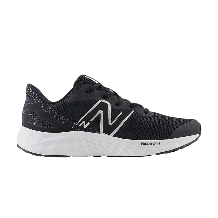 New Balance Fresh Foam Arishi v4 Big Kid X-Wide 'Black Silver Metallic' — Black/White/Silver Metallic