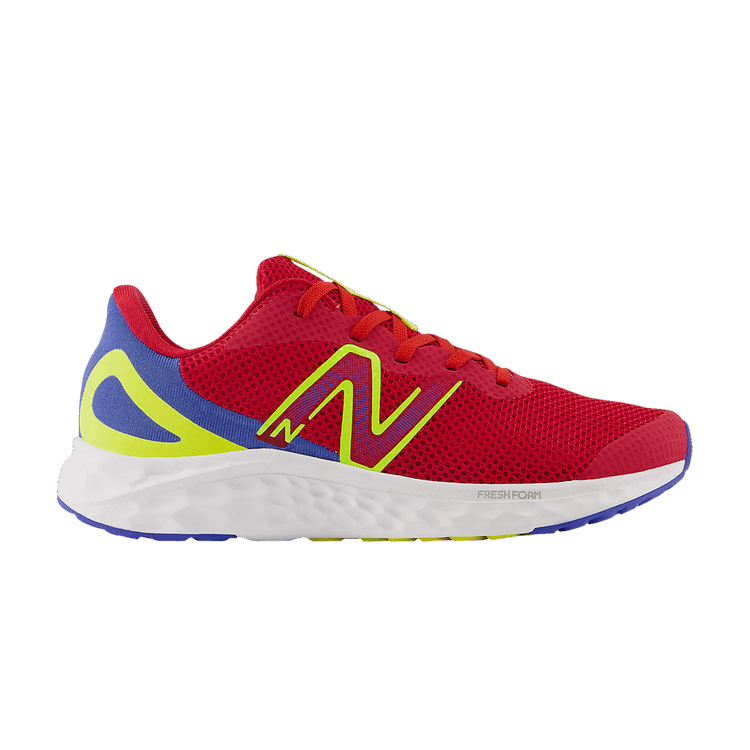 New Balance Fresh Foam Arishi v4 Big Kid X-Wide 'Team Red Cosmic Pineapple' — Team Red/Marine Blue/Cosmic Pineapple