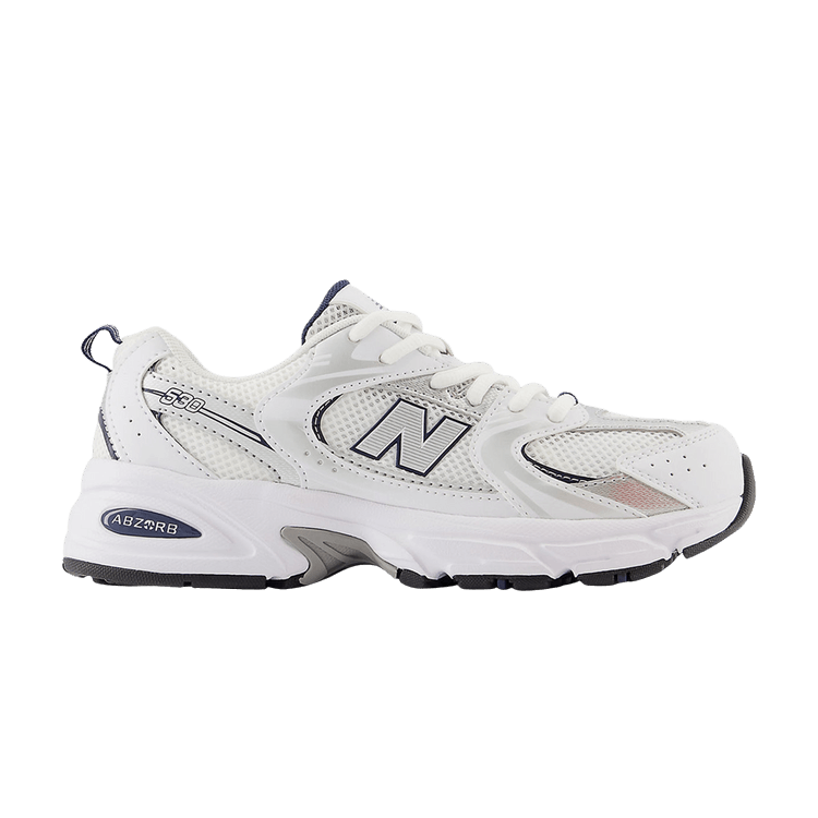 New Balance 530 Big Kid 'White Natural Indigo' — White/Natural Indigo/Silver Metallic