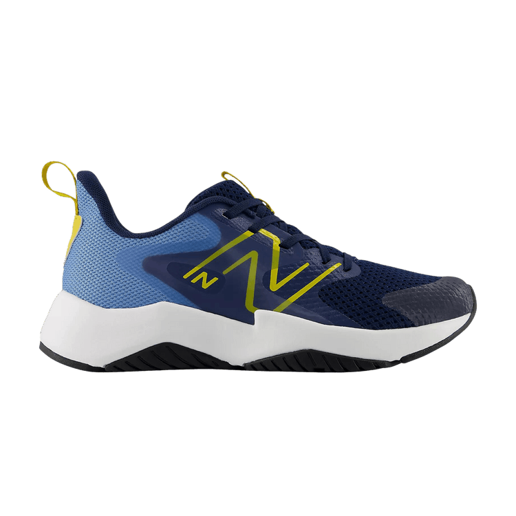 New Balance Rave Run v2 Big Kid 'Analog Blue' — ANALOG BLUE / NB NAVY / MARS YELLOW