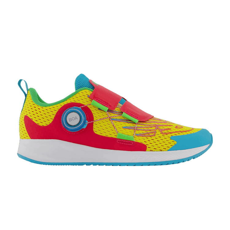 New Balance FuelCore Reveal BOA Big Kid Wide 'Yellow Multi' — Yellow/Red