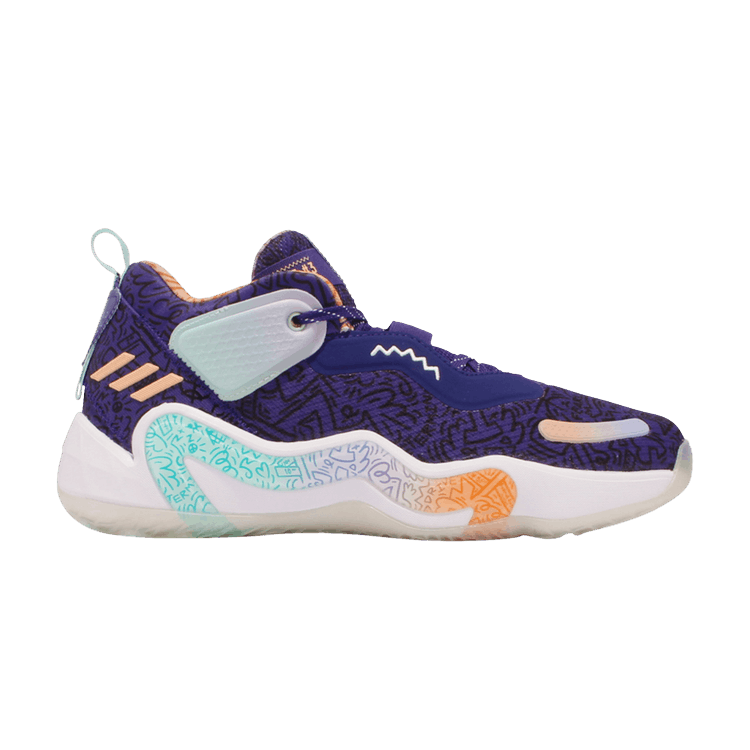adidas D.O.N. Issue 3 GCA 'Playground Hoops' — Team College Purple/Acid Orange/Halo Mint