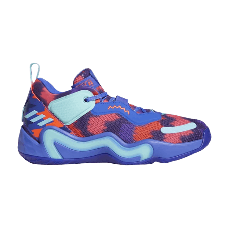 Adidas D.O.N. Issue #3 'Playground Hoops PVG' — Sonic Ink / Pulse Aqua / Solar Red