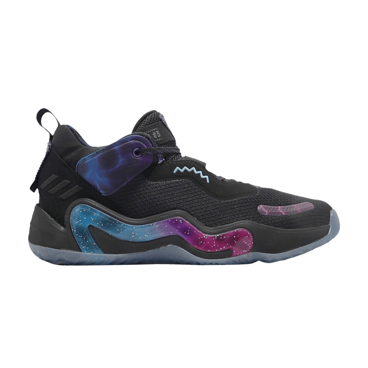 Adidas D.O.N. Issue #3 GCA 'Stars of Utah' — Core Black/Bright Cyan/Active Purple