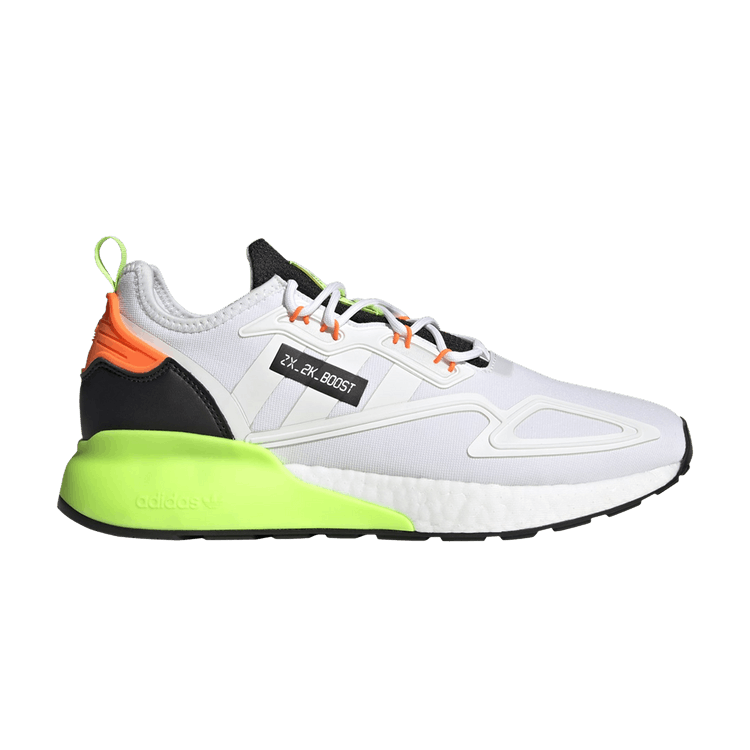 Adidas ZX 2K Boost 'Cloud White Green' — Cloud White/Core Black/Cloud White