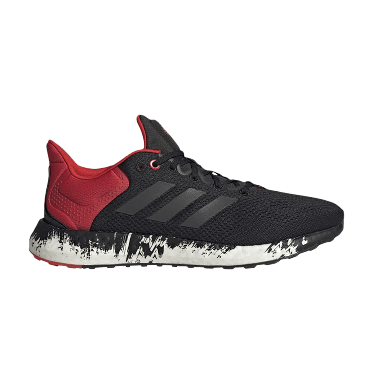 Adidas PureBoost 21 'Black Vivid Red' — Core Black/Grey Six/Vivid Red