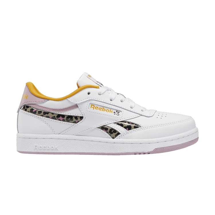 Reebok Club C Revenge Big Kid 'Cheetah' — Footwear White/Infused Lilac/Bright Ochre