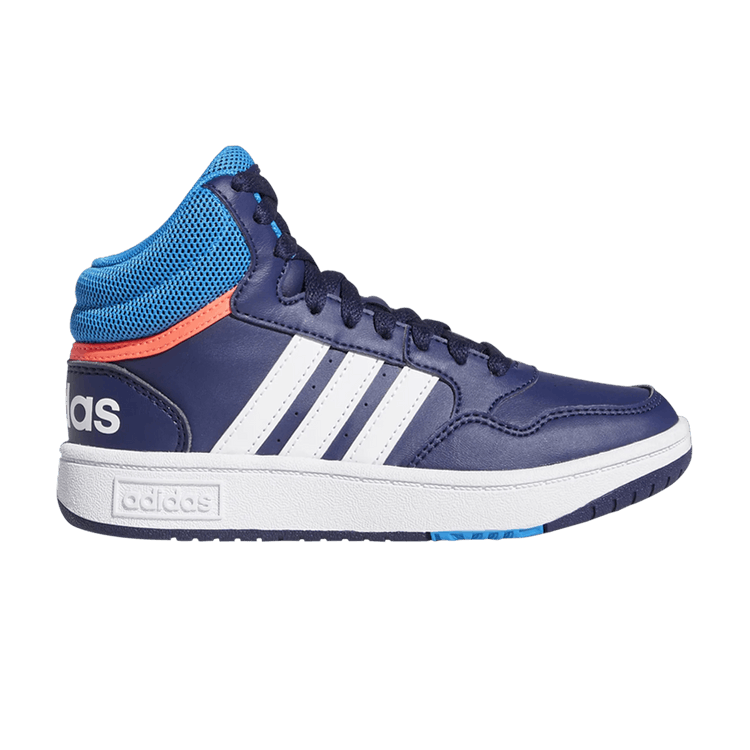 Adidas Hoops Mid J 'Dark Blue Turbo' — Dark Blue/Blue Rush/Turbo