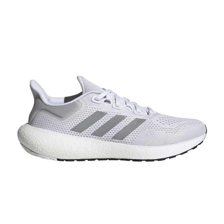 adidas Wmns PureBoost Jet 'White Silver Metallic' — Footwear White/Silver Metallic/Black