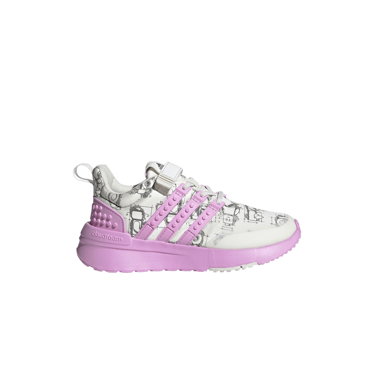 LEGO x adidas Racer TR Little Kid 'Off White Bliss Lilac' — Off White/Bliss Lilac/Core Black