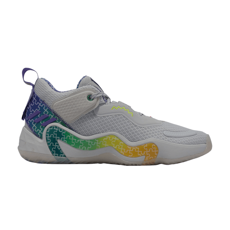 adidas D.O.N. Issue #3 GCA 'Autism Speaks' — Clear Grey/Purple Rush/Screaming Green