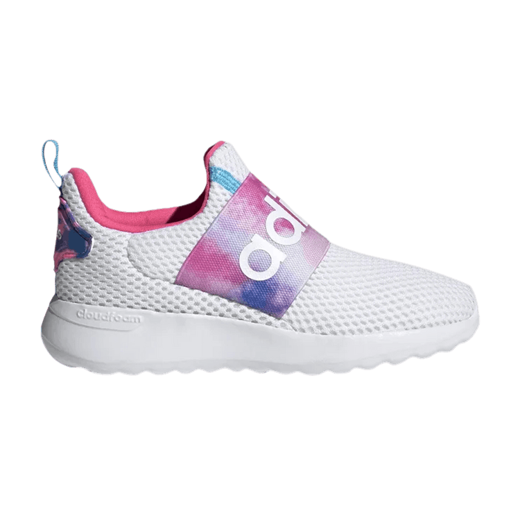 Adidas Lite Racer Adapt 4.0 J 'White Acid Wash' — Cloud White/Sky Rush/Solar Pink