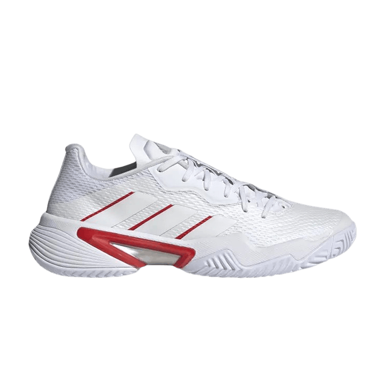 Adidas Wmns Barricade 'White Silver Metallic Red' — Cloud White/Silver Metallic/Grey Two
