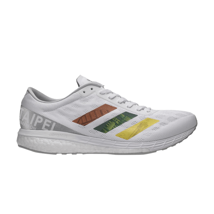 Adidas Wmns Adizero Boston 9 'Taipei Marathon' — White/Silver Metallic/Multi-Color