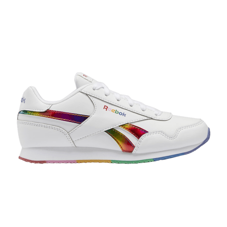 Reebok Royal Classic Jogger 3 Little Kid 'Rainbow' — Footwear White/Footwear White/True Pink