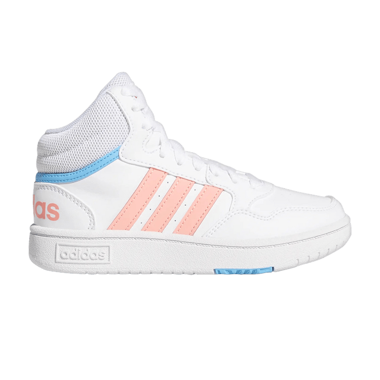 Adidas Hoops Mid J 'White Acid Red' — Cloud White/Acid Red/Sky Rush