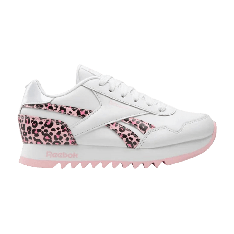 Reebok Royal Classic Jogger 3 Little Kid 'Pink Leopard' — Footwear White/Footwear White/Pink Glow