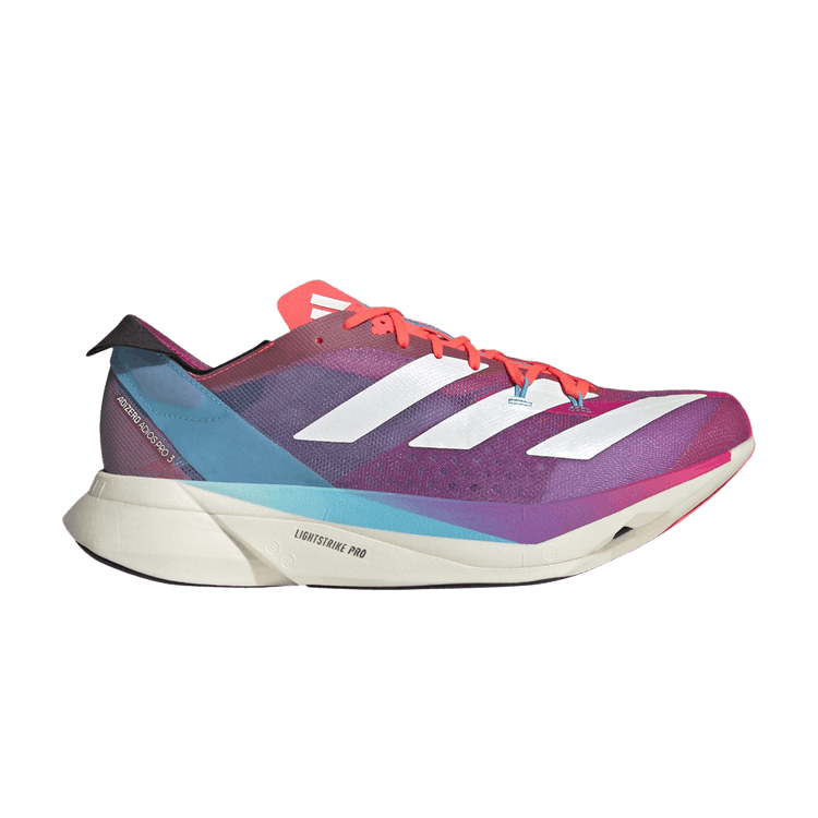 Adidas Adizero Adios Pro 3 'Signal Pink Cyan' — Signal Pink/Cloud White/Signal Cyan