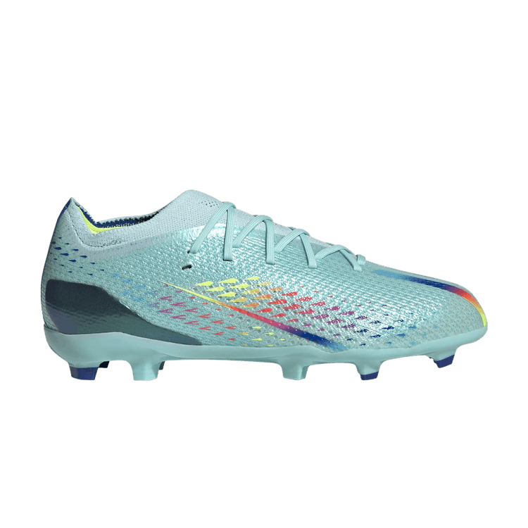 Adidas X Speedportal.1 FG J 'Al Rihla Pack - Clear Aqua' — Clear Aqua/Solar Red/Power Blue