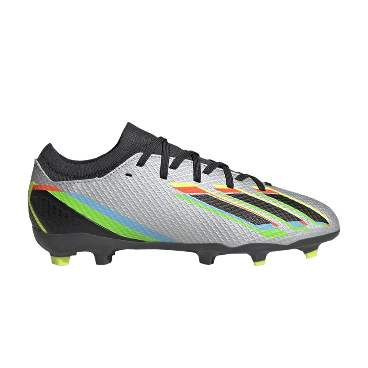 Adidas X Speedportal.3 FG J 'Silver Metallic Black' — Silver Metallic/Core Black/Solar Yellow