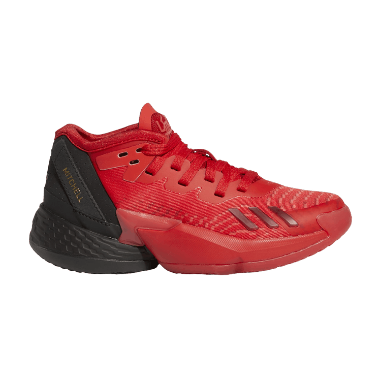 Adidas D.O.N. Issue #4 Little Kid 'Future of Fast' — Vivid Red/Core Black/Team Victory Red