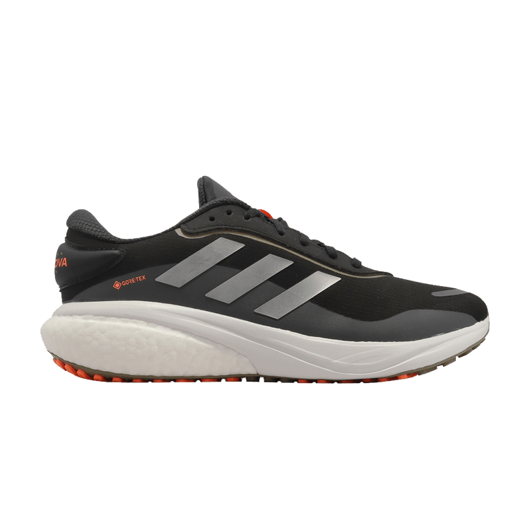 Adidas Supernova GORE-TEX 'Black Silver Metallic' — Core Black/Silver Metallic/Beam Orange