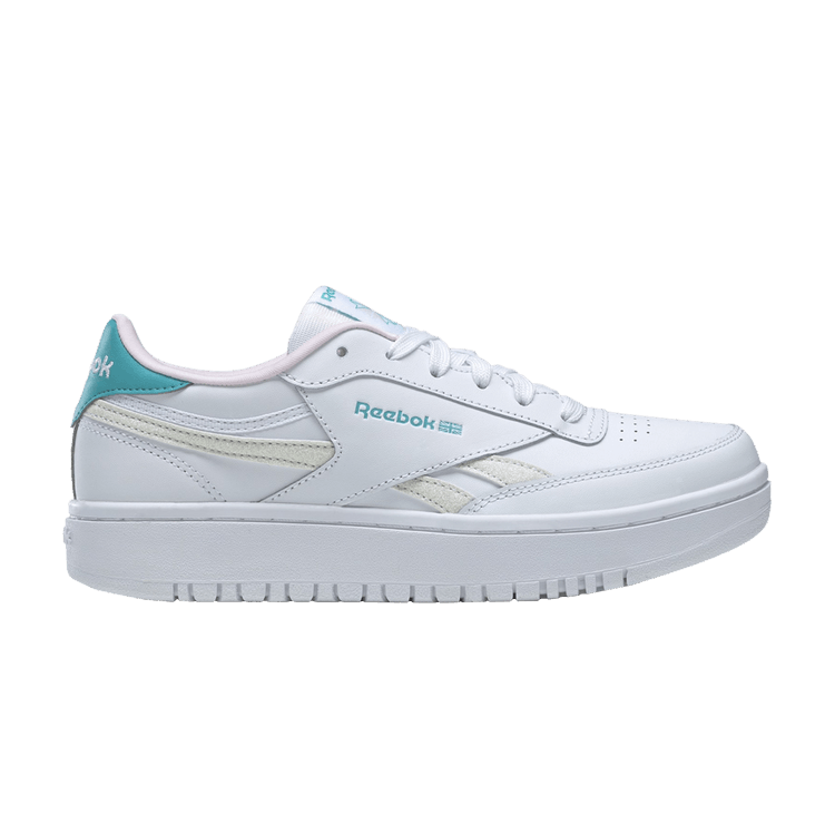 Reebok Club C Double J 'White Classic Teal' — Cloud White/Classic Teal/Porcelain Pink