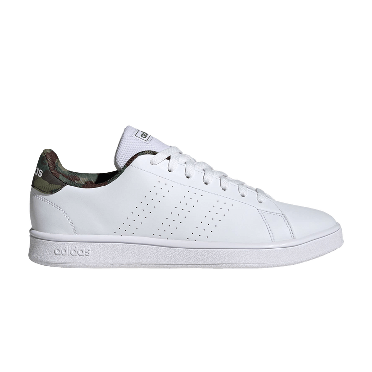 adidas Advantage Base 'White Camo' — Cloud White/Cloud White/Core Black