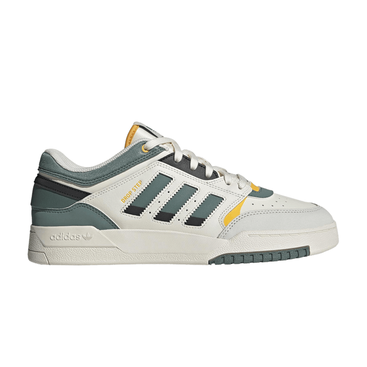 adidas Drop Step Low 'White Tech Emerald' — Chalk White/Tech Emerald/Active Gold