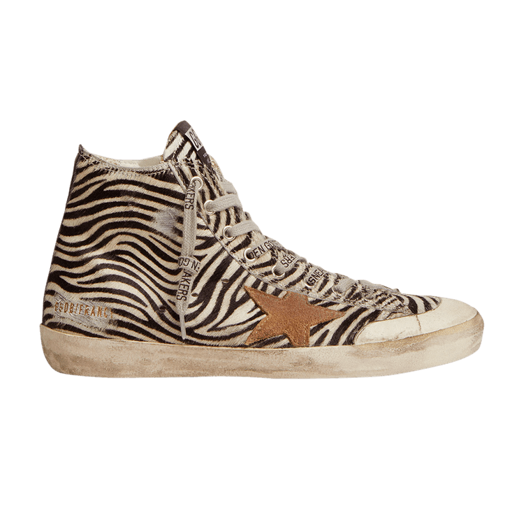 Golden Goose Wmns Francy Penstar LTD High 'Zebra' — Tobacco/Black