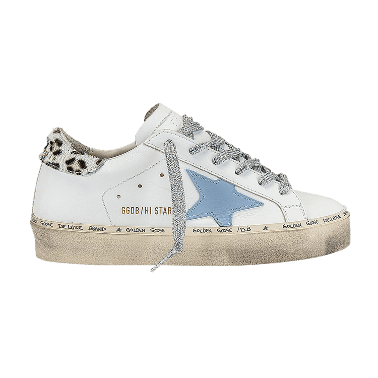 Golden Goose Wmns Hi Star 'White Powder Blue Leopard' — White/Powder Blue/White/Black/Cream