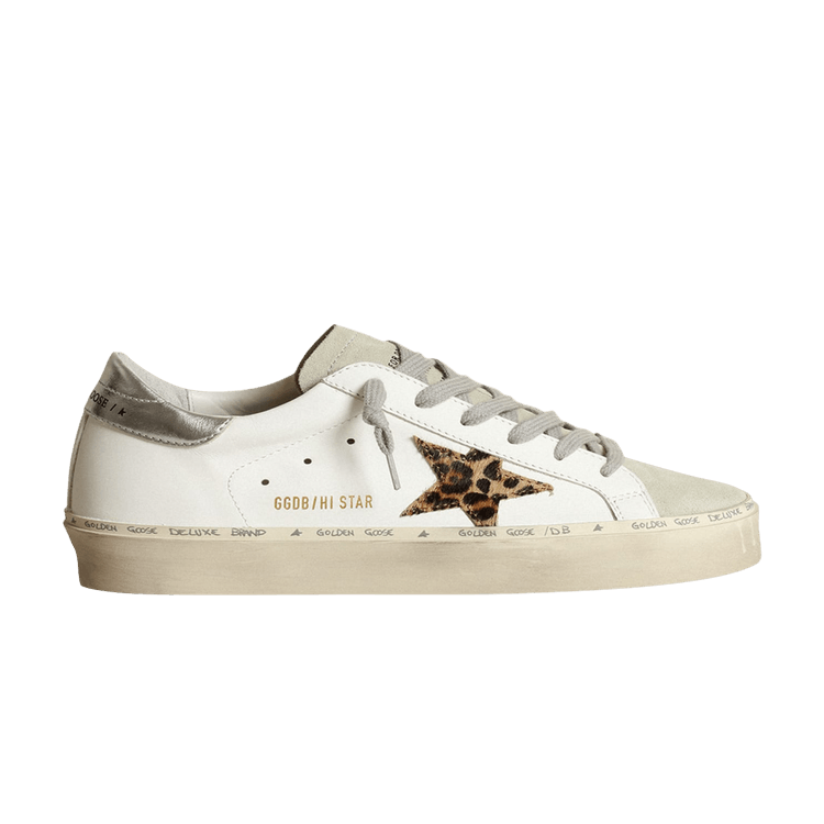 Golden Goose Wmns Hi Star 'White Leopard' — White/Ice/Beige Brown
