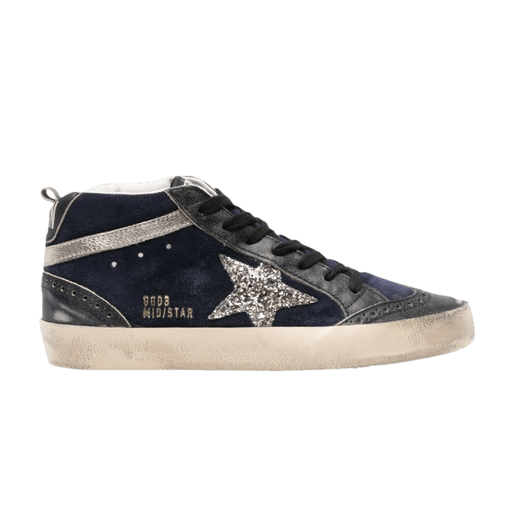 Golden Goose Wmns Mid Star 'Medieval Blue Silver Glitter' — Medieval Blue/Eclipse Navy/Silver