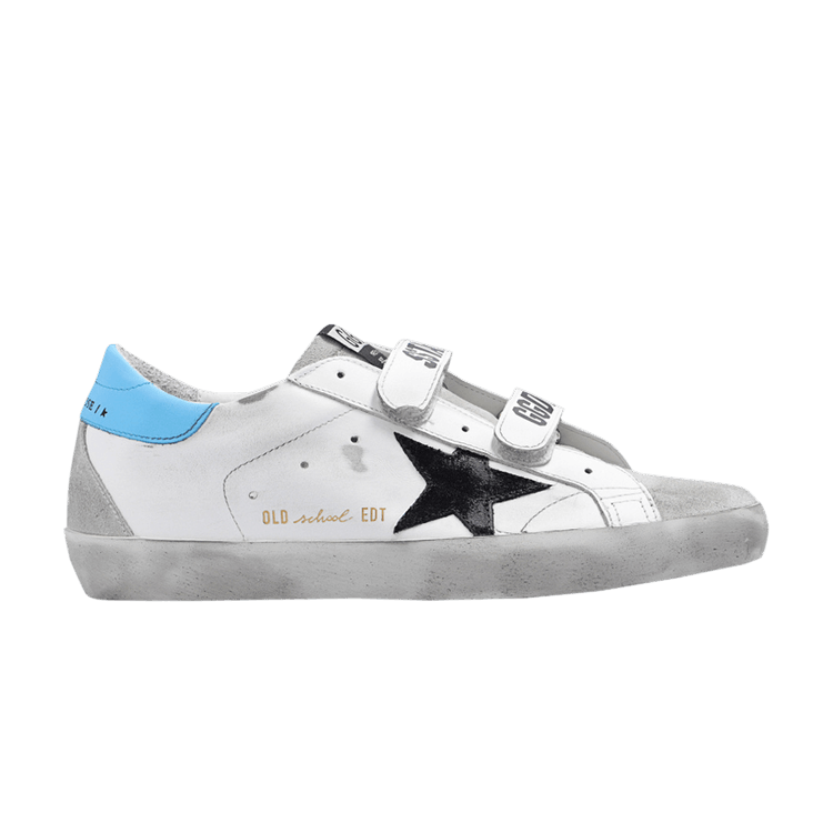Golden Goose Wmns Old School Touch-Strap 'White Ice' — White/Ice/Black
