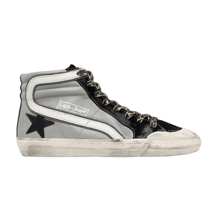 Golden Goose Wmns Slide Sneaker 'Grey Black' — Grey/Black/White