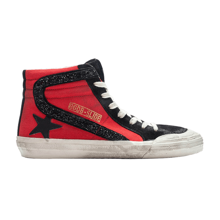 Golden Goose Wmns Slide Sneaker 'Penstar - Red Black' — Red/Black