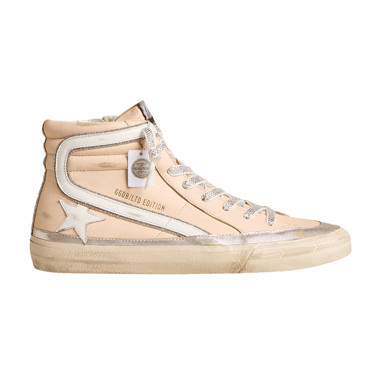 Swarovski x Golden Goose Wmns Slide Sneaker 'Pink White Silver' — Pink/White/Silver/Silver Metallic