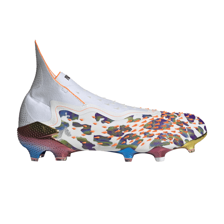 Paul Pogba x Stella McCartney x adidas Predator Freak+ FG 'Demonskin - Leopard Earth Explorer' — Cloud White/Cloud White/Signal Orange