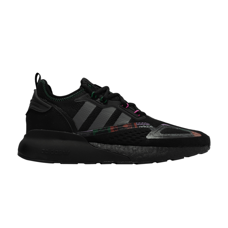 Adidas ZX 2K Boost 'Black Bright Green' — Core Black/Grey Five/Bright Green
