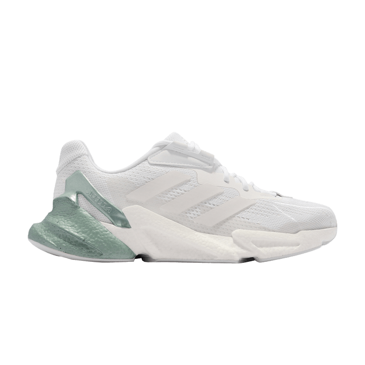 Adidas X9000L4 'White Metallic Green' — Cloud White/Cloud White/Cloud White