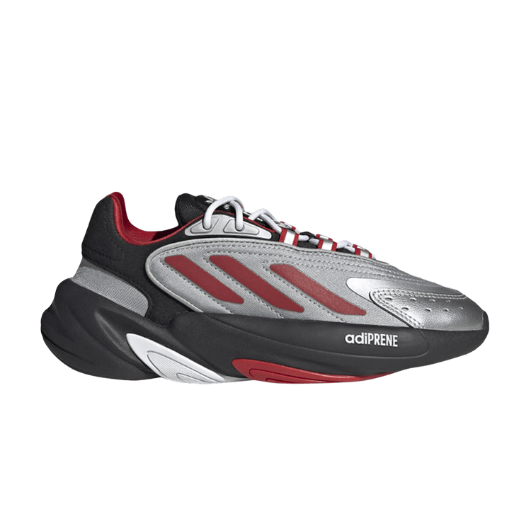 Adidas Ozelia J 'Scarlet Silver Metallic' — Core Black/Scarlet/Silver Metallic