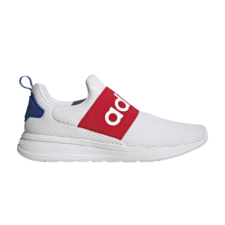 Adidas Lite Racer Adapt 4.0 'White Vivid Red' — Cloud White/Vivid Red/Royal Blue